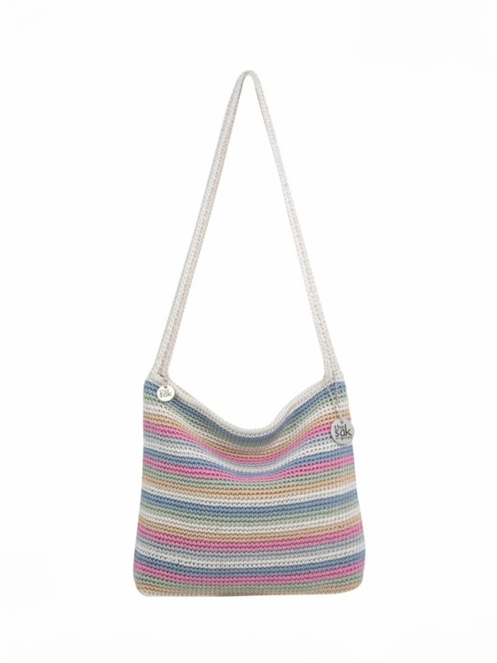 The Sak Handbags - NEW The Sak -Striped Crochet Shoulder Bag in Rare Pastel Multicolor